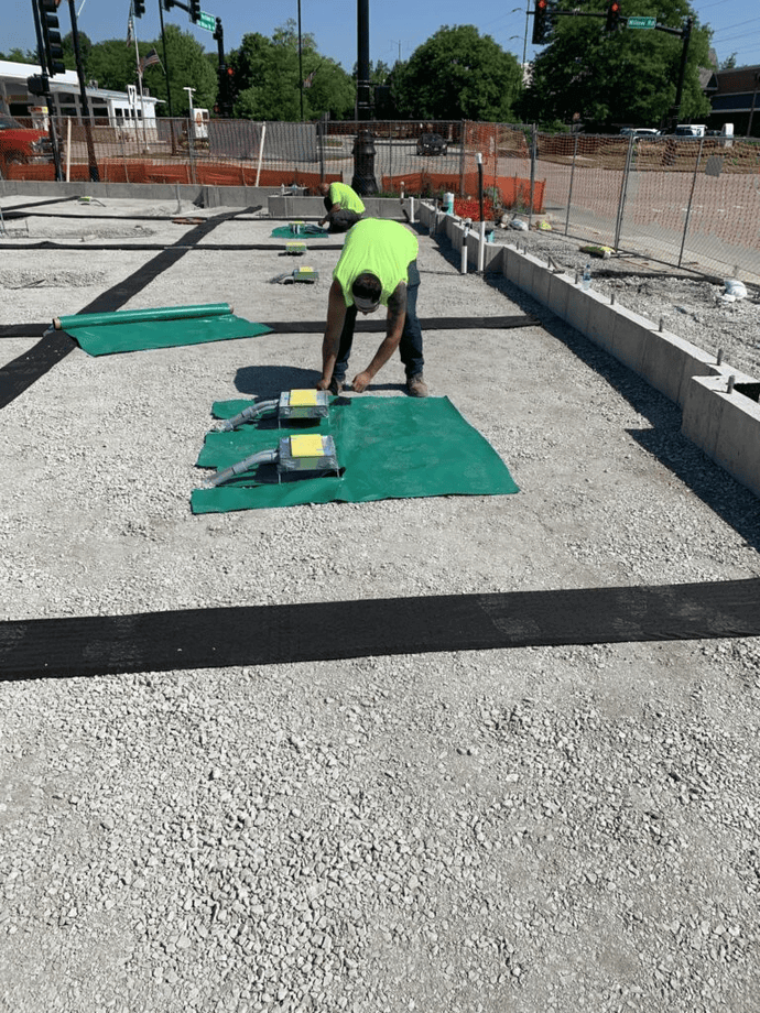 vapor mitigation system installation